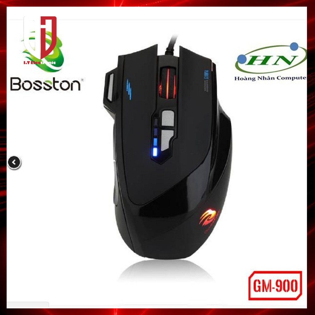 Chuột Máy Vi Tính Laptop Gaming Có Dây BOSSTON GM900 Đèn Led Chuyên Game