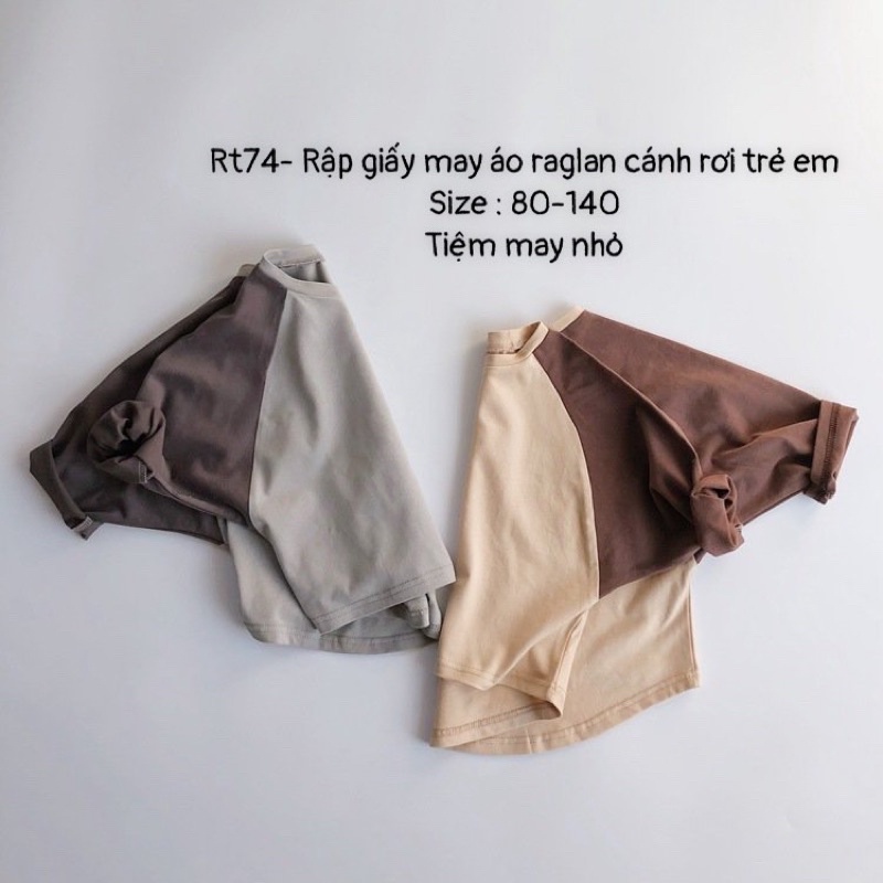 RT74_Rập giấy may áo raglan form rộng