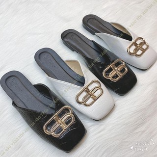 Sục nữ mũi vuông đế bệt da mềm khóa sang chảnh g22