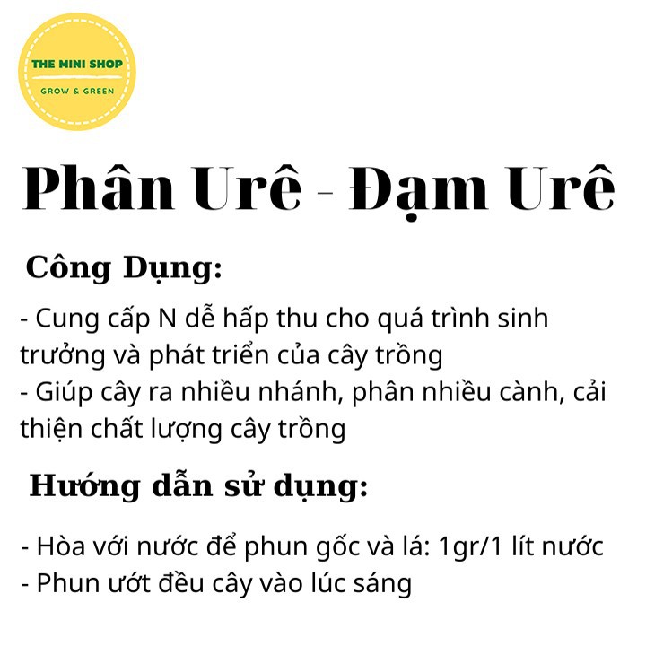 Phân đạm ure - phân ure giúp cây phát triển 1kg