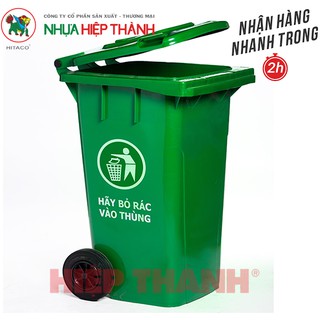THÙNG RÁC CÔNG CỘNG NHỰA HIỆP THÀNH 120 LÍT -CÓ BÁNH XE ms: 478