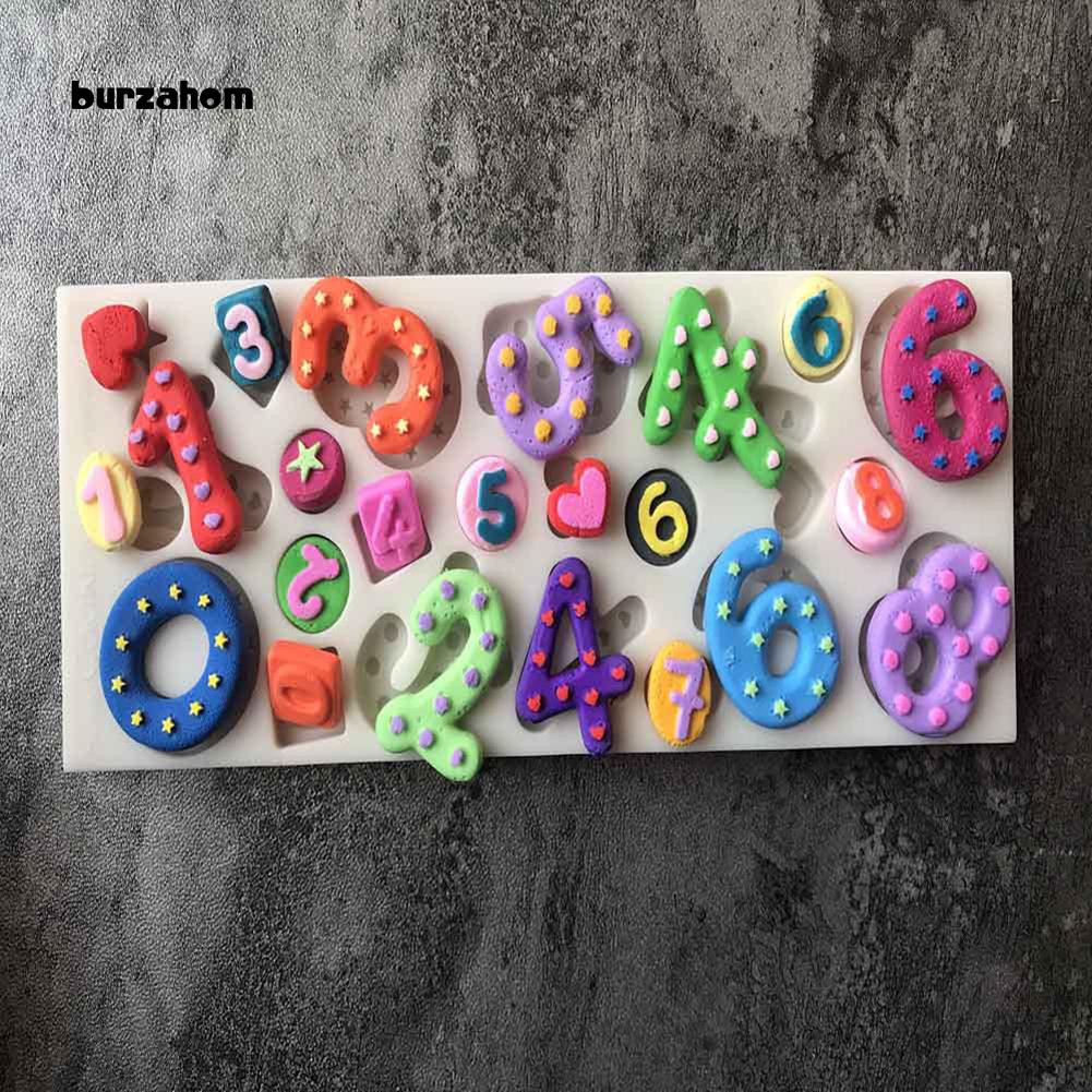 Khuôn làm bánh dạng con số bằng silicon