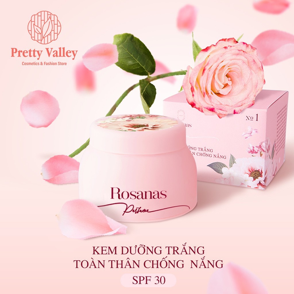 KEM ROSANAS DƯỠNG TRẮNG DA TOÀN THÂN CHỐNG NẮNG SPF 30 NO.1 (150G)