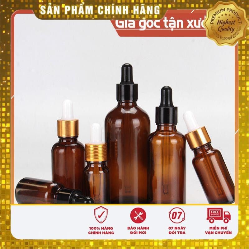 Lọ Chiết Serum ❤ TRÙM SỈ ❤ [50ml,100ml] Chai lọ đựng tinh dầu bóp giọt khoen vàng chiết serum, phụ kiện du lịch