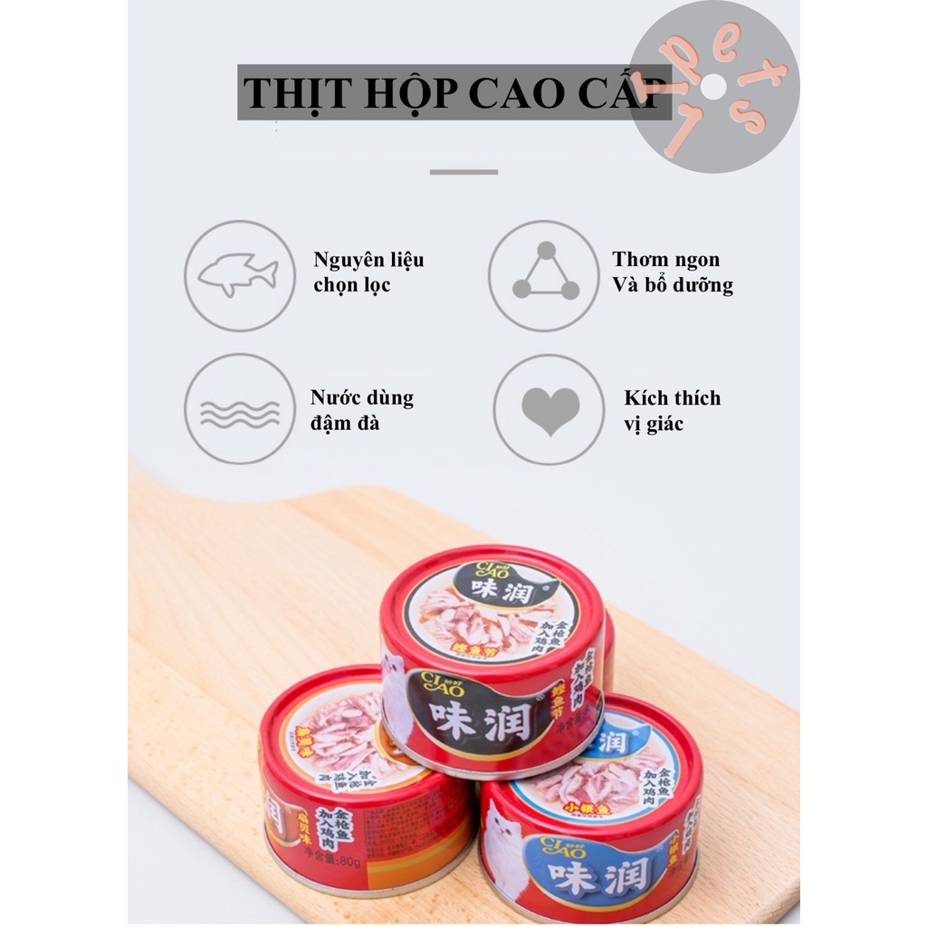 Pate Ciao Hộp 85gr Cá ngừ,Ức Gà Sò Điệp Cá Cơm