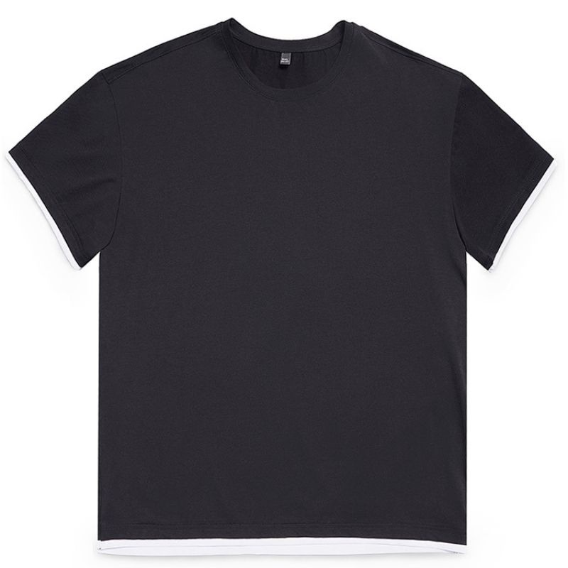 Áo thun nam form rộng thiết kế phối layer năng động chất cotton vải thun tổ ong