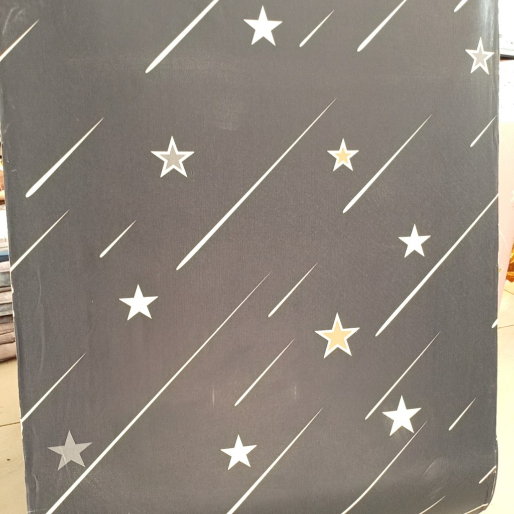 1 mét decal giấy dán tường sao băng xám đậm khổ 45cm keo sẵn bóc dán