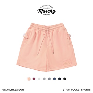MARCHY - Strap Pocket Shorts - Quần short