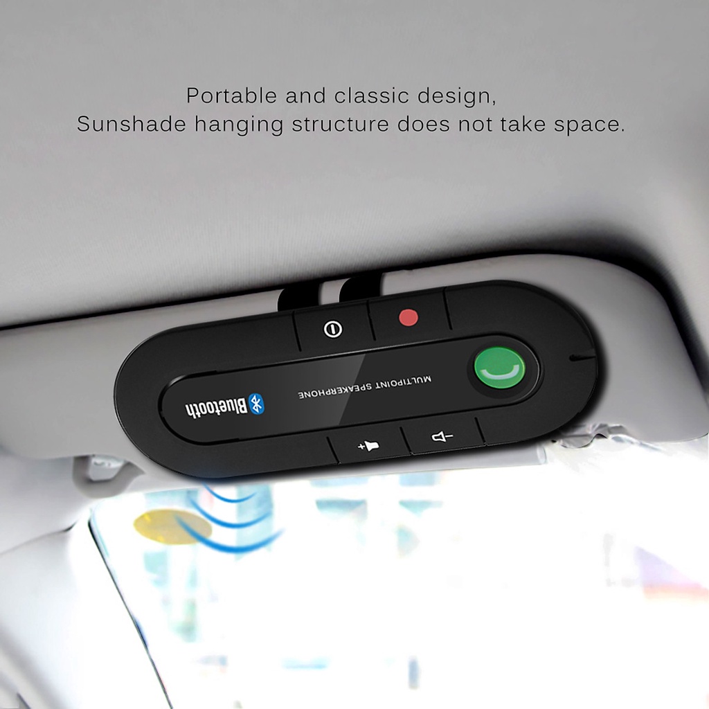 LOA BLUETOOTH 5.0 XE HƠI MT001, BLUETOOTH HANDS FREE KIT, CAR WIRELESS HANDFREE BT100