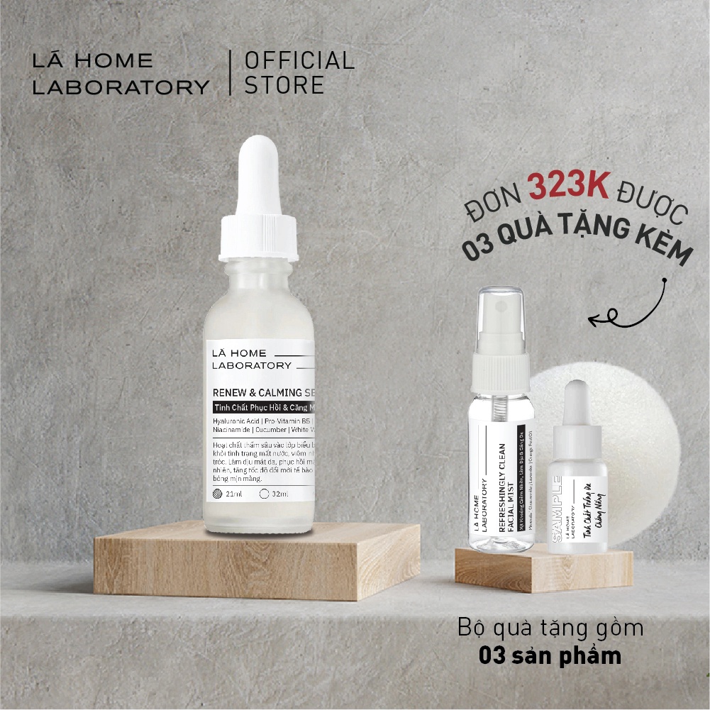 Tinh Chất Phục Hồi Căng Mịn Da - Renew & Calming Serum Lá Home Laboratory