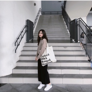 Quần culottes cạp chun