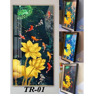 Tranh đèn Led 3D tranh treo tường cửu ngư quần hội đèn led 3 chế độ ánh sáng sử dụng trang trí nội thất gia đình