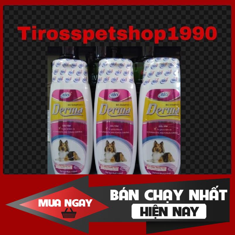 [Mã PET50K giảm Giảm 10% - Tối đa 50K đơn từ 250K] [❌GIÁ SỈ❌] SỮA TẮM TRỊ GHẺ VÀ NẤM DA CHO THÚ CƯNG BIO DERMA 150ML ❤️