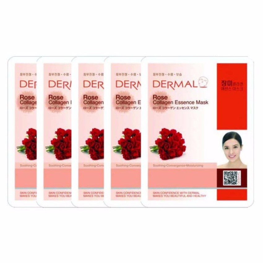 Mặt nạ dưỡng da tinh chất hoa hồng Dermal hàn quốc 23gram