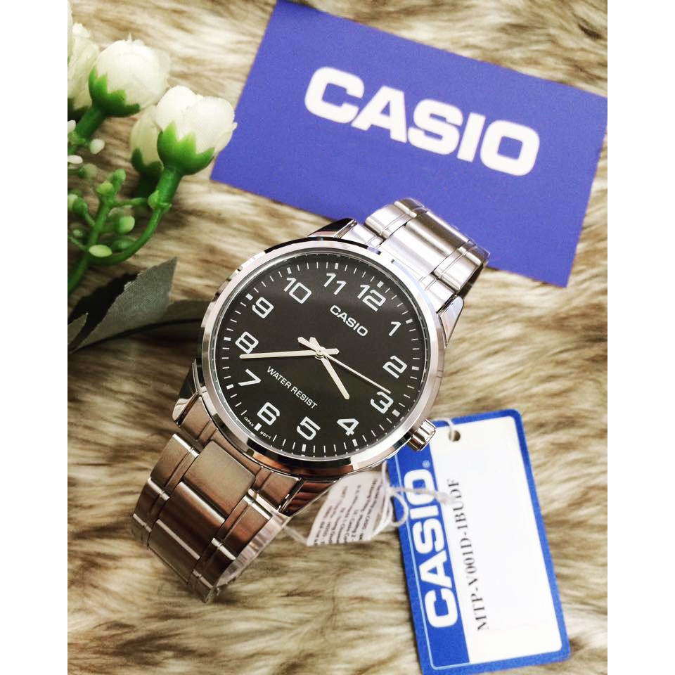Đồng hồ Nam Casio MTP-V001D-1BUDF Dây đồng hồ kim loại Chính hãng Anh Khuê