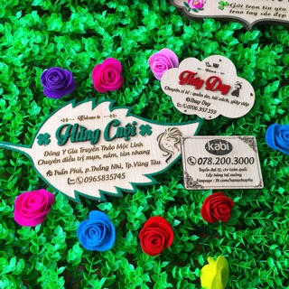 Combo 5 bảng gỗ tên shop