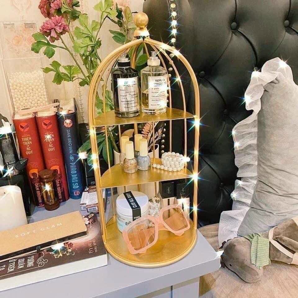 Kệ đựng mỹ phẩm lồng chim 3 tầng sơn tĩnh điện không gỉ (SP002172 ) shop phúc yến