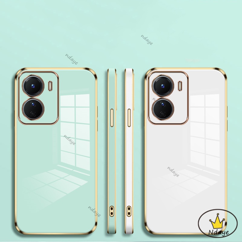 Ốp Lưng VIVO Y16 Y21 Y15S Y01 Y15A Y21S Y33T Y33S T1X Y20 Y20S Y12S Y12A Y35 Ốp Điện Thoại Viền Thẳng Màu Macaron Cho NDYZB