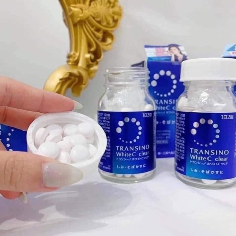Viên Uống TRẮNG da Giảm NÁM, TÀN NHANG Transino White C Clear - Hộp 120 Viên 「Hàng_Auth」