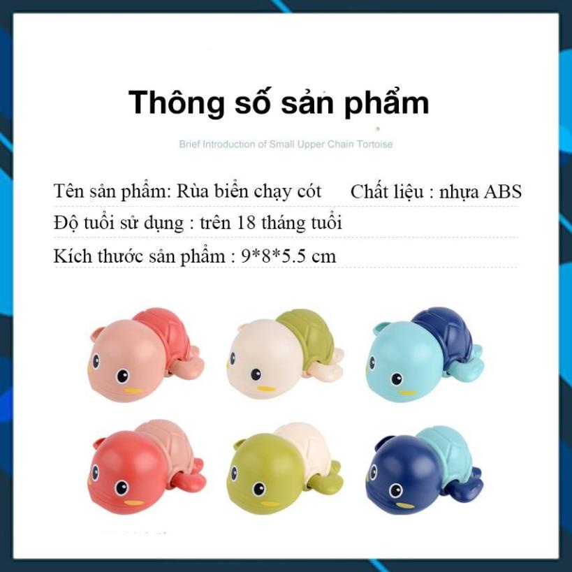 Đồ chơi rùa bơi thả bồn tắm, chạy cót và bơi dưới nước vui nhộn, nhựa nguyên sinh ABS