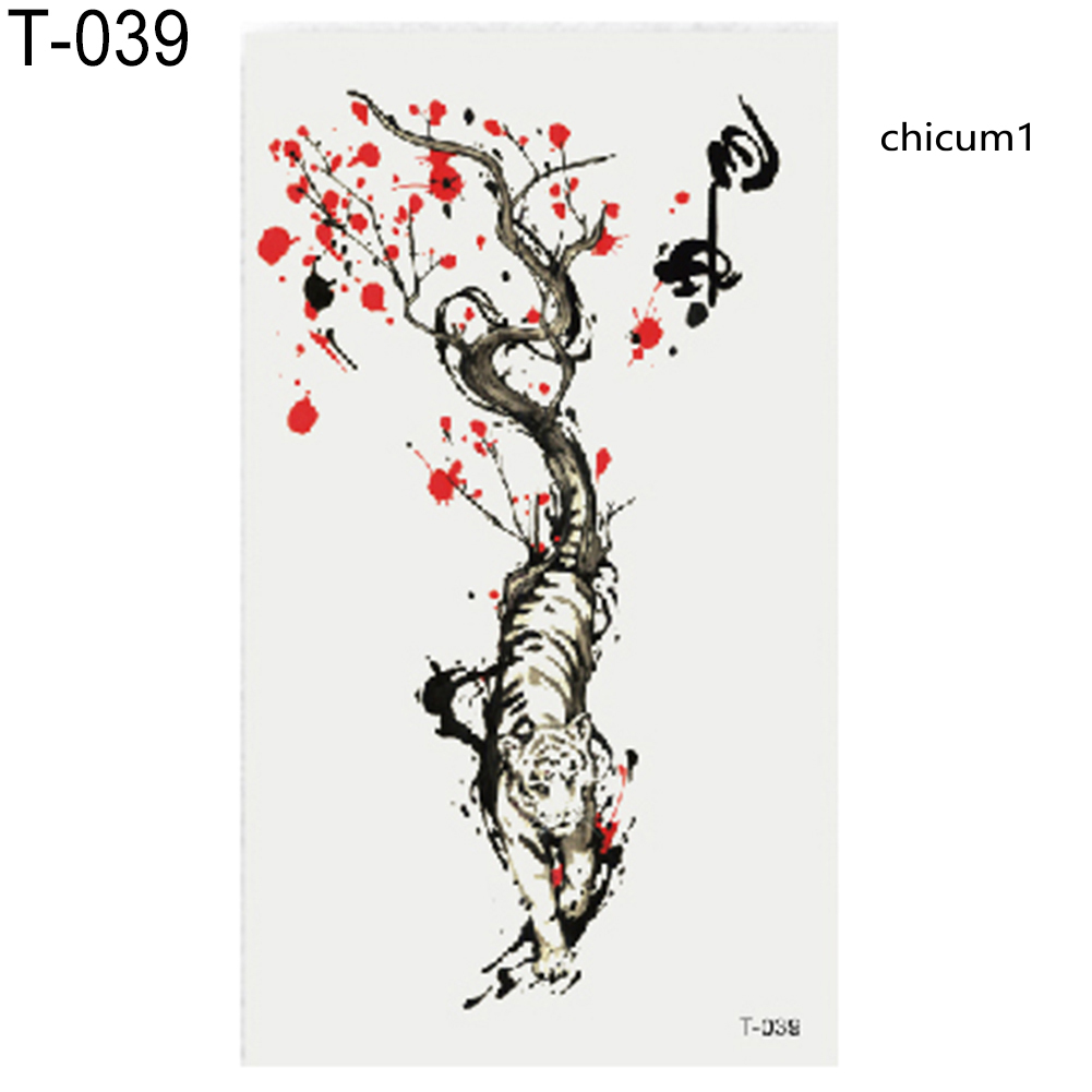 Hình xăm dán tạm thời họa tiết hoa và con vật chống thấm nước