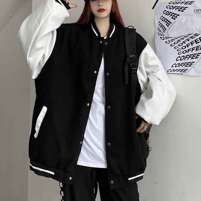 Áo bomber nữ form rộng áo khoác bomber nữ form rộng kaki kiểu bóng chày mặc đi học đi chơi thời trang ulzzang 2022