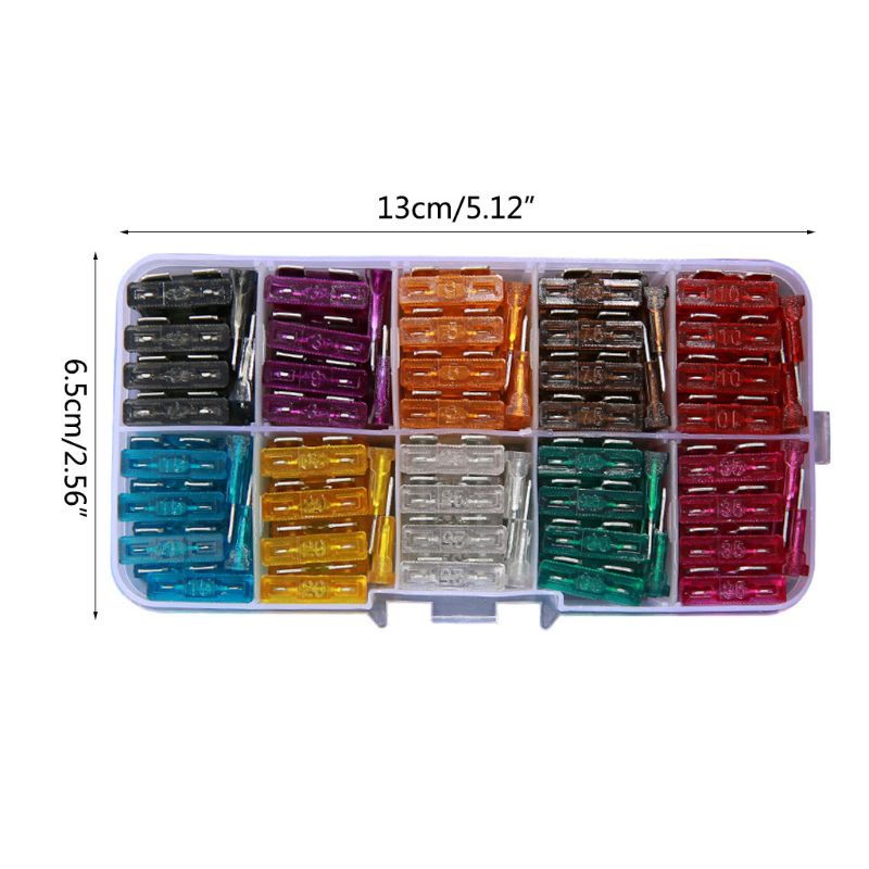 Set 100 Cầu Chì 2-35A Lưỡi Mini Cho Xe Ô Tô