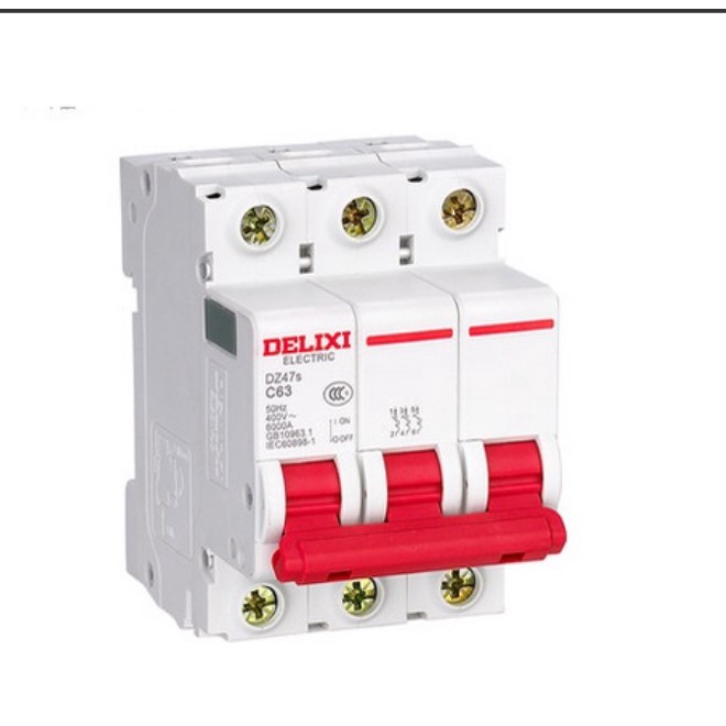 Aptomat 3 pha 16A Delixi DZ47s-C10