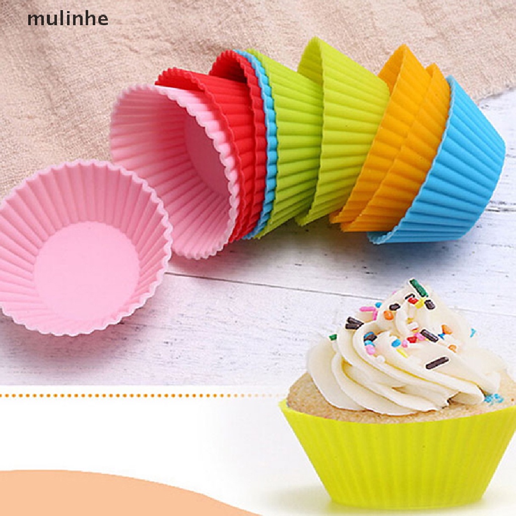 Set 6 Khuôn Silicon Làm Bánh Cupcake Tiện Dụng
