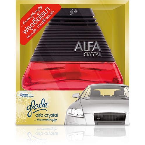 Tinh dầu nước hoa xe hơi GLADE ALFA Aromatherapy Crystal cao cấp(3 mùi hương)