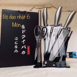 🔪🔪Bộ dao inox 6 món Nhật Bản ( hàng chuẩn đẹp có khắc chữ xịn sò )
