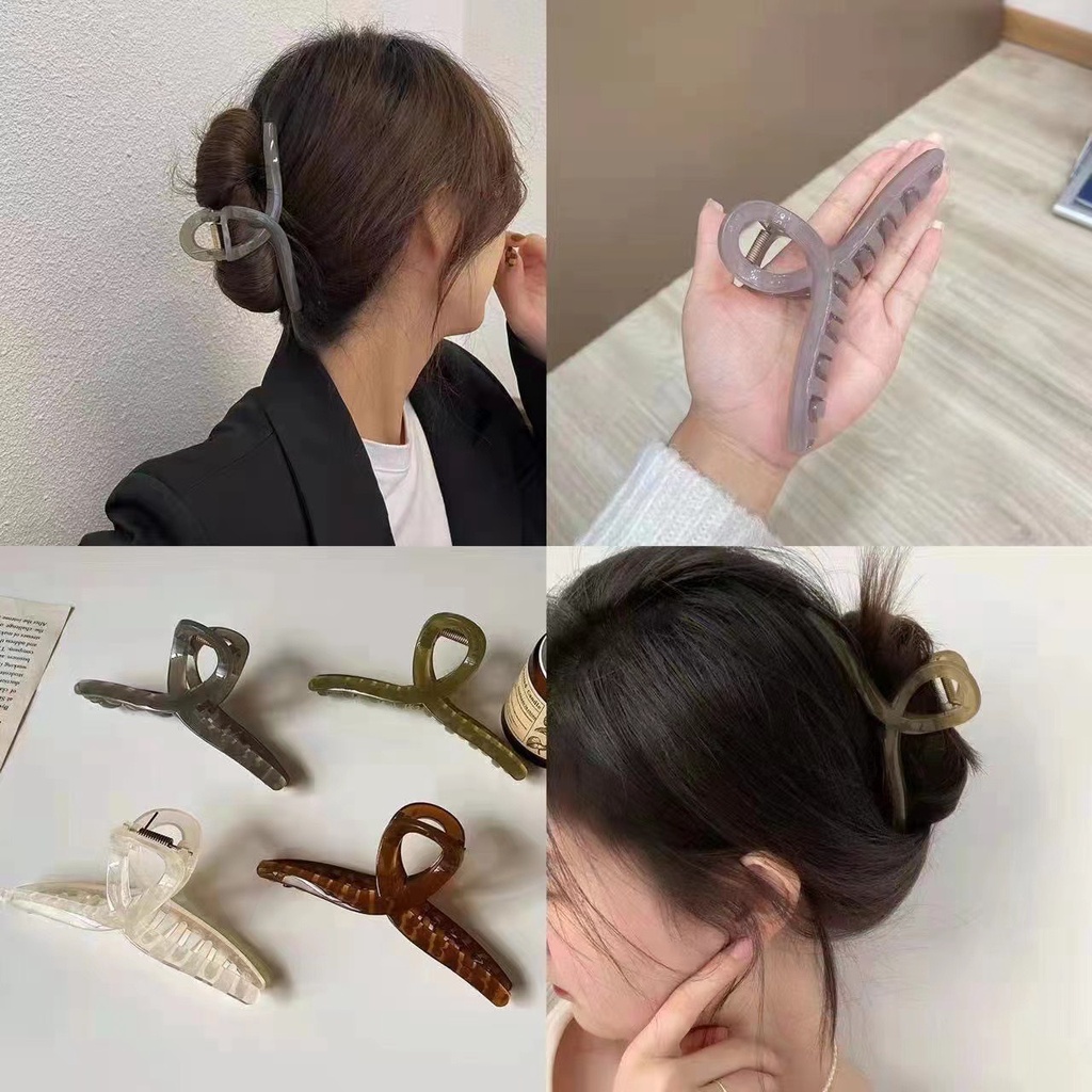 set 4 kẹp cào chữ T tông màu trầm