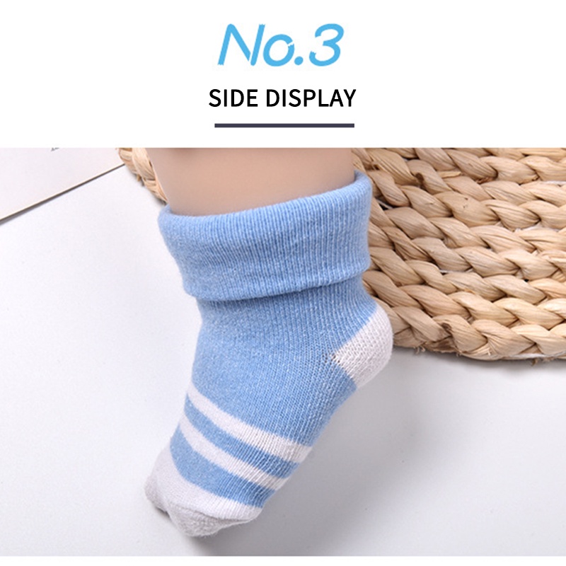 Bộ 3 Đôi Tất Mùa Thu Đông Ấm Áp Dành Cho Trẻ Nhỏ Mới Sinh