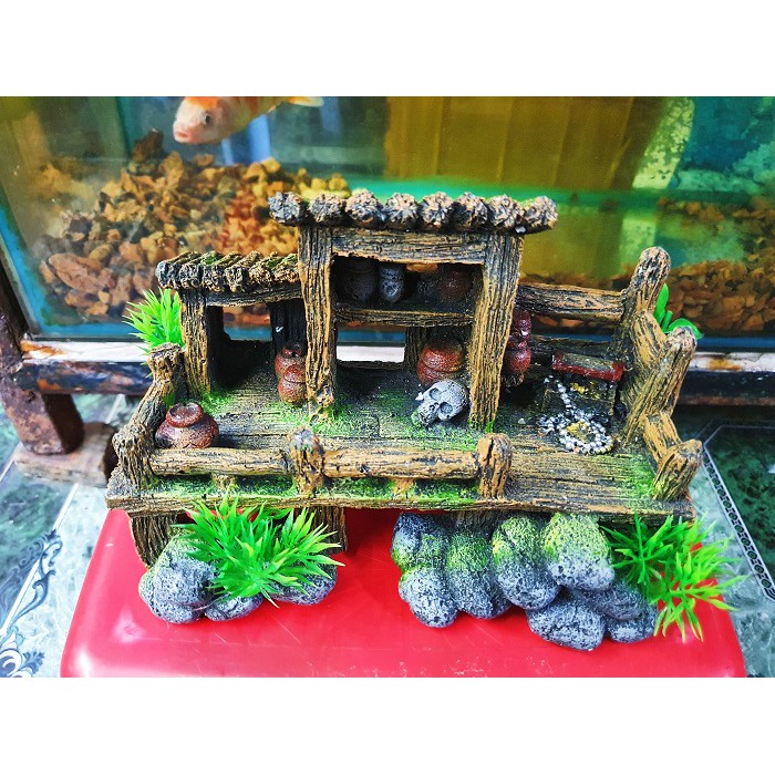 CẢNH TRANG TRÍ HỒ CÁ NON BỘ 20X10X14CM