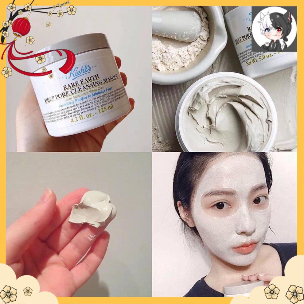 Mặt nạ đất sét Kiehl's Rare Earth Deep Pore Mask 142g/125ml Giảm mụn, loại bỏ bã nhờn hiệu quả