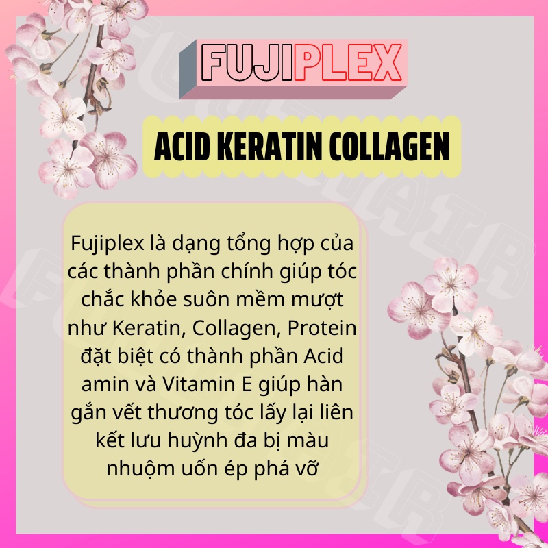 Tinh Chất Fujiplex Acid Béo Keratin Collagen Protein Phục Hồi Tóc Nát Hư Tổn, Giảm Sót Khi Nhuộm tóc