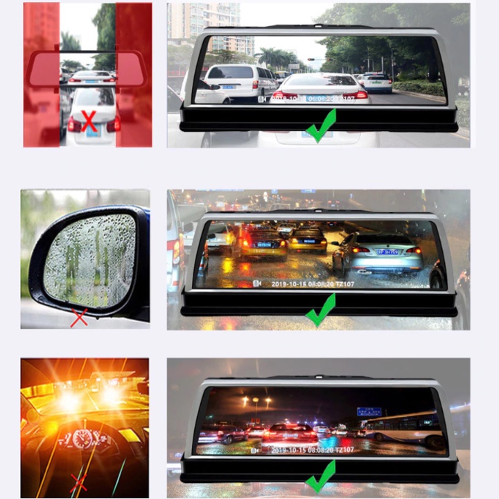 Camera hành trình đặt taplo ô tô  WHEXUNE K600 - Tích hợp 4 camera - Ram: 2GB, Rom: 32GB