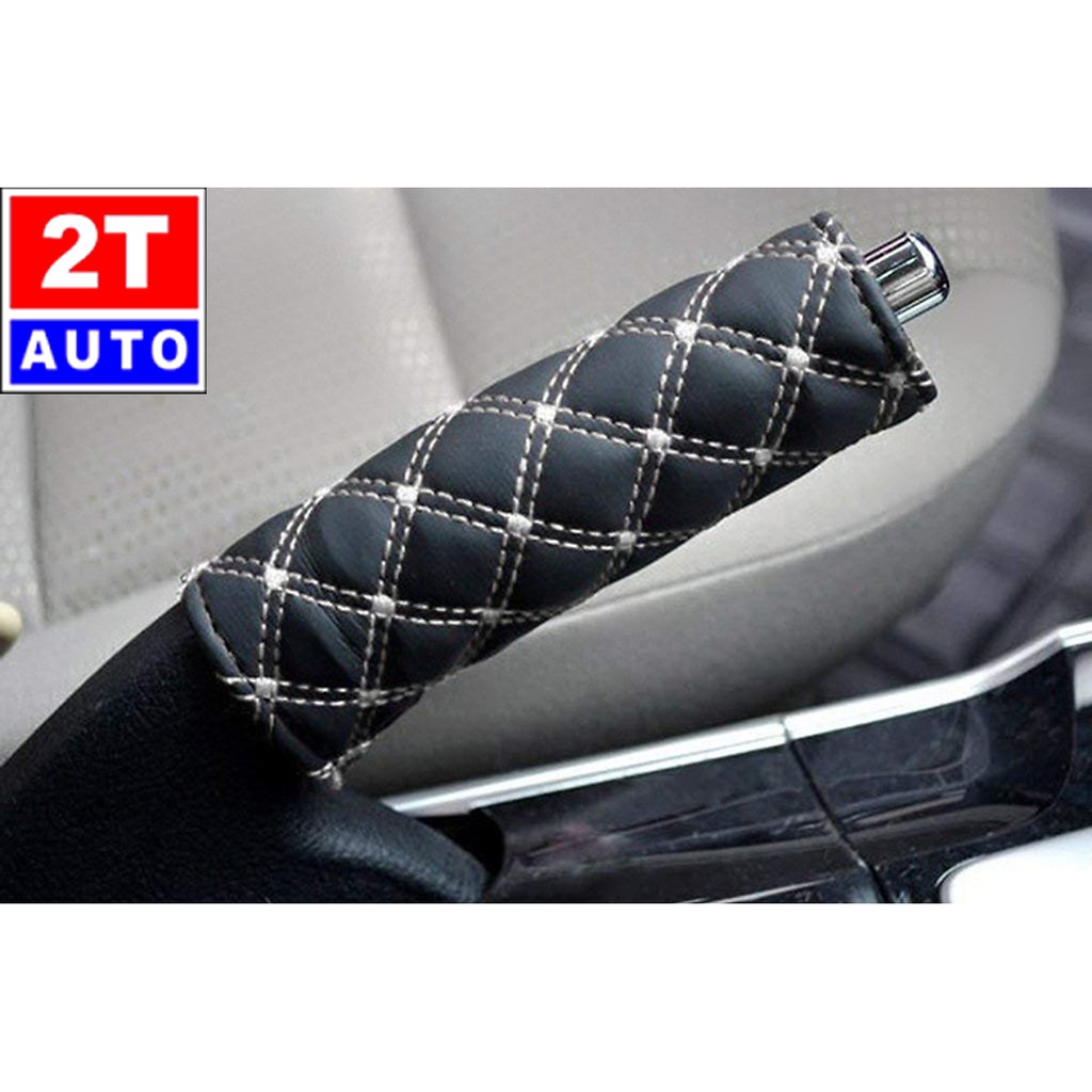 Bộ 2 Tấm Da bọc cần số và phanh tay cho ô tô xe hơi, bao da cần số phanh tay: SKU:103