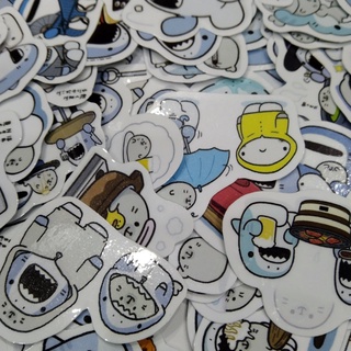 Sticker/ Hình dán cá Mập Nhật Bản (Combo 60 stickers)