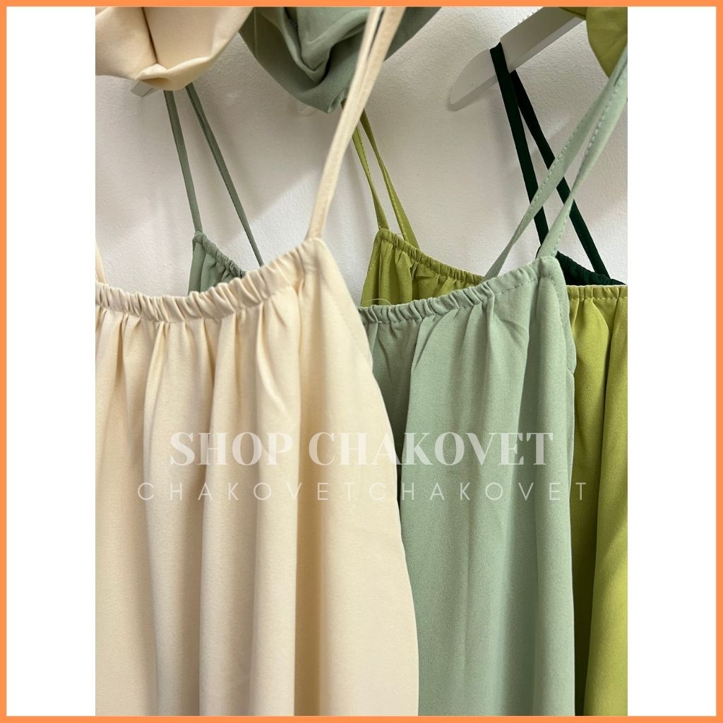Đầm maxi đi biển kèm turban V8308 Váy 2 dây chun ngực bánh bèo dài quá gối 2 lớp dày dặn đi chơi sang chảnh - CHAKOVET | BigBuy360 - bigbuy360.vn