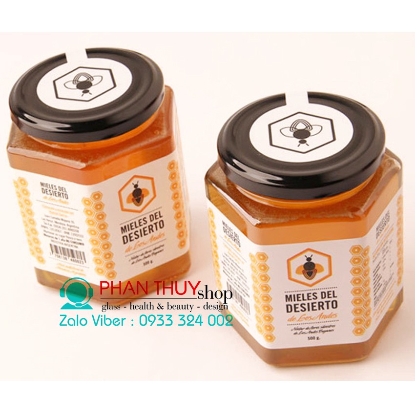 Hũ Thuỷ Tinh Lục Giác 730ml , 500ml , 380ml , 280ml , 180ml , 100ml , 80ml  | Nắp Thiết , Tuỳ Chọn Dung Tích