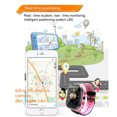 Đồng Hồ Định Vị thông minh gps tracker smart watch Q528