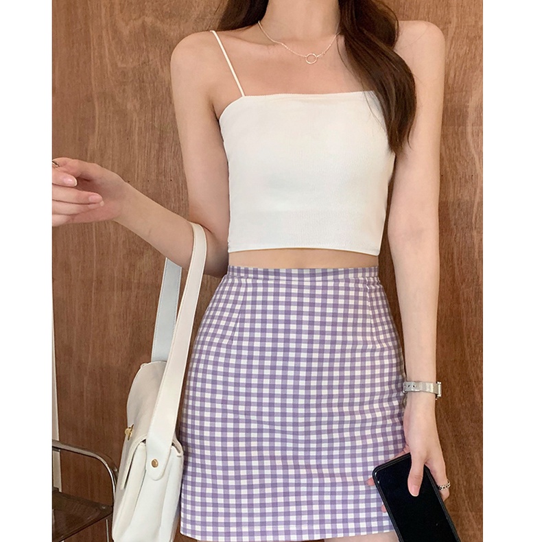 Áo hai dây MACDOME nữ dáng ôm không đệm vải cotton co giãn tốt thoáng mát nhiều màu sắc freesize AD001
