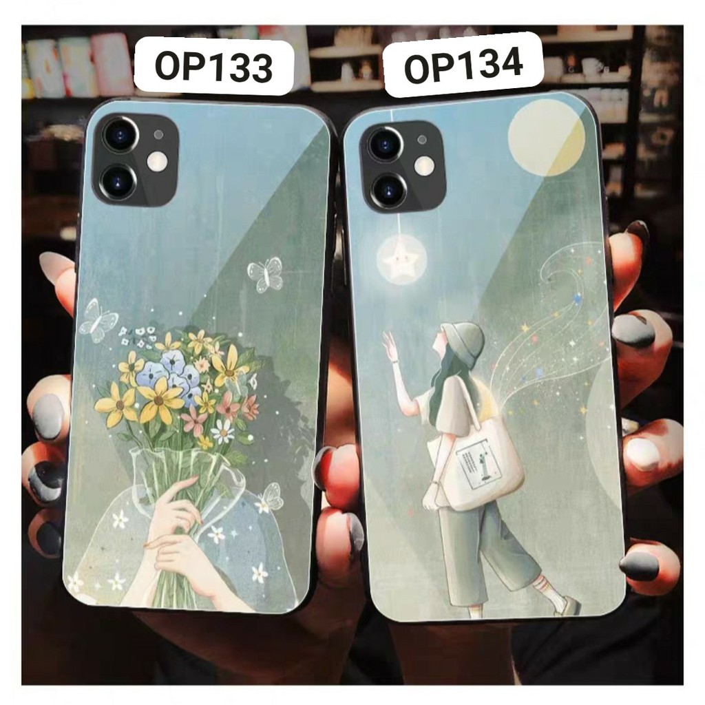 Ốp Lưng Kính Cô Gái 13ProMax 12ProMax 11ProMax XSMAX X XS 7Plus FUKISHOP