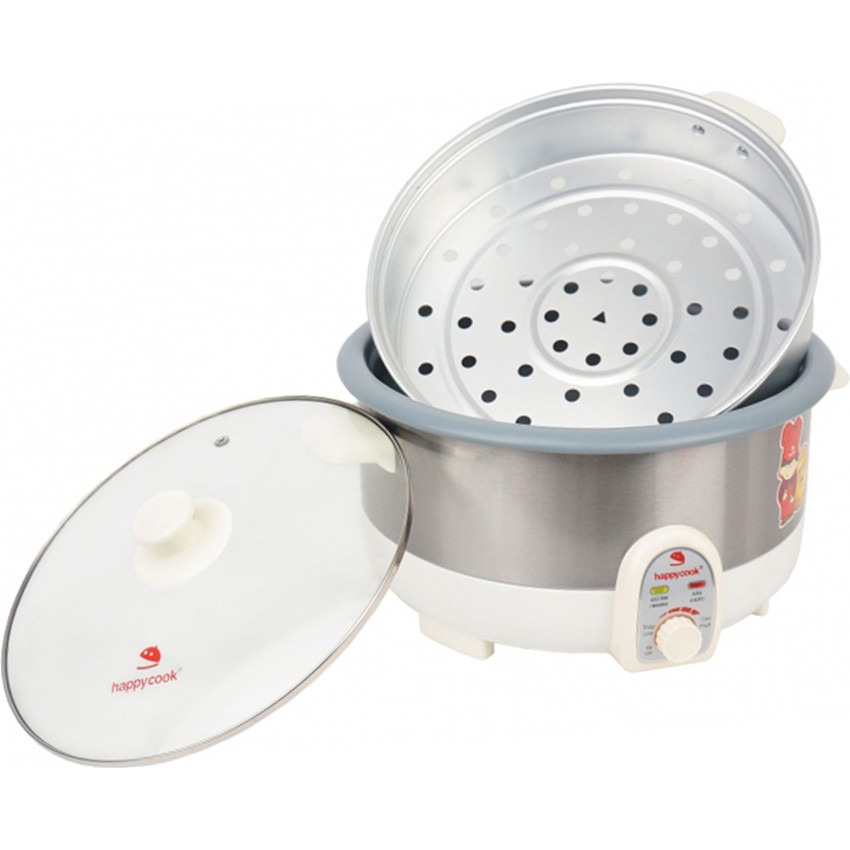 Nồi lẩu điện có xửng Happy Cook 3.5L HCHP-350ST