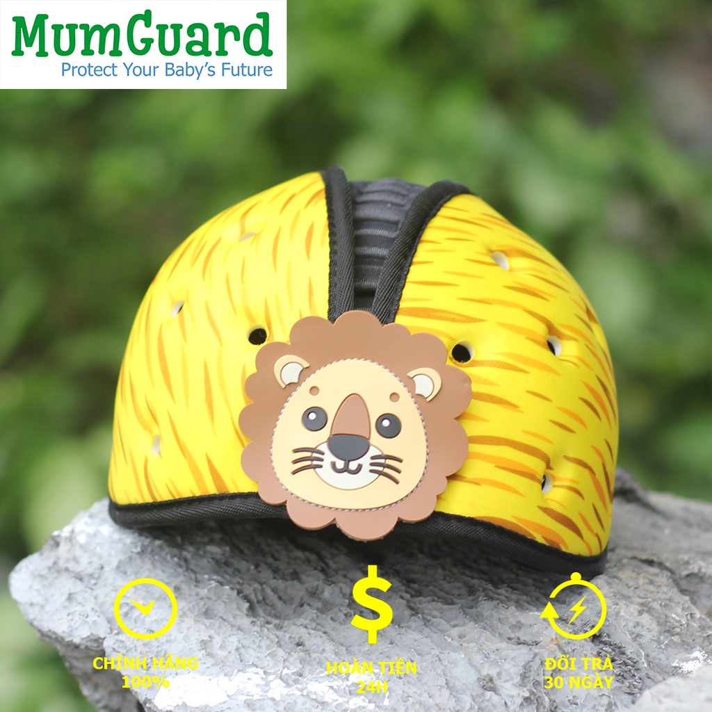 Mũ bảo hiểm bảo vệ đầu cho bé tập đi, bé đi xe đạp Mumguard Sư tử 1- 5 tuổi.