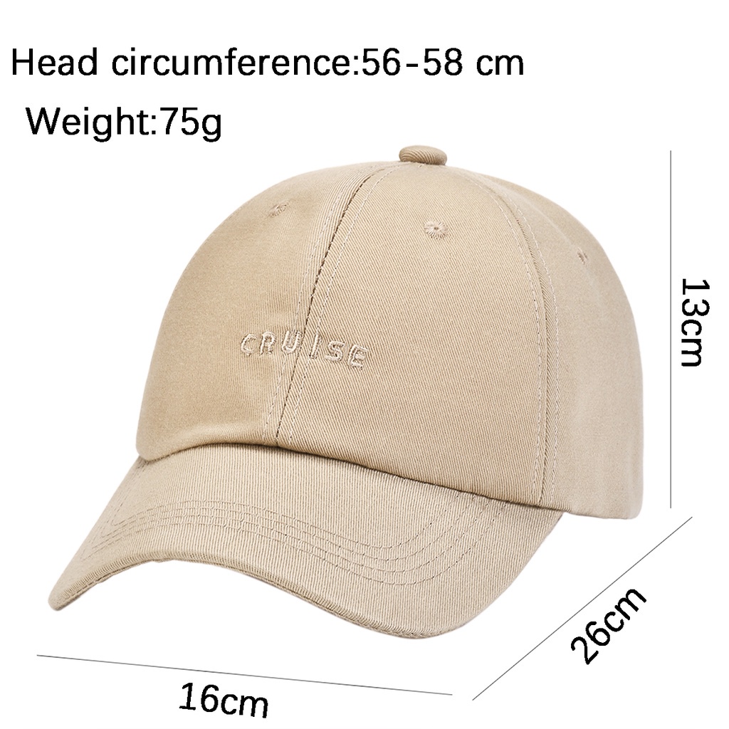 Mũ Lưỡi Trai Cotton Màu Trơn In Chữ Phong Cách Hip hop Có Thể Điều Chỉnh Kích Thước Cho Nam Và Nữ JP5