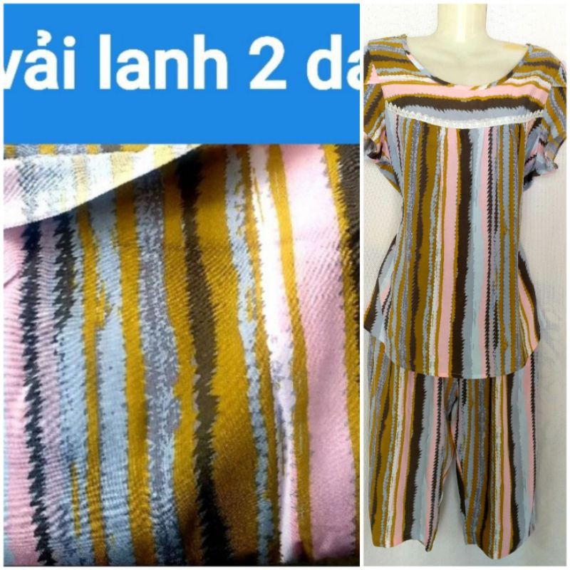 1 m Vải tone ( lanh) hai da