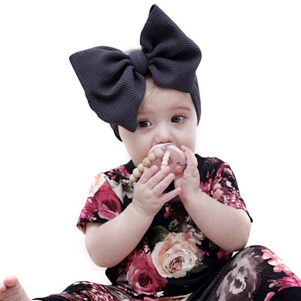 Khăn turban thắt nơ co dãn cho bé gái