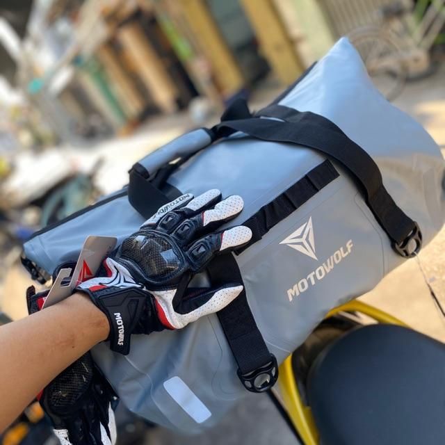Túi Trống Phản Quang Chống Nước Thể Thao Du Lịch Dã Ngoại MOTOWOLF Size 40L - 60L Gắn Xe Máy Phệ Phụ Kiện Du Lịch